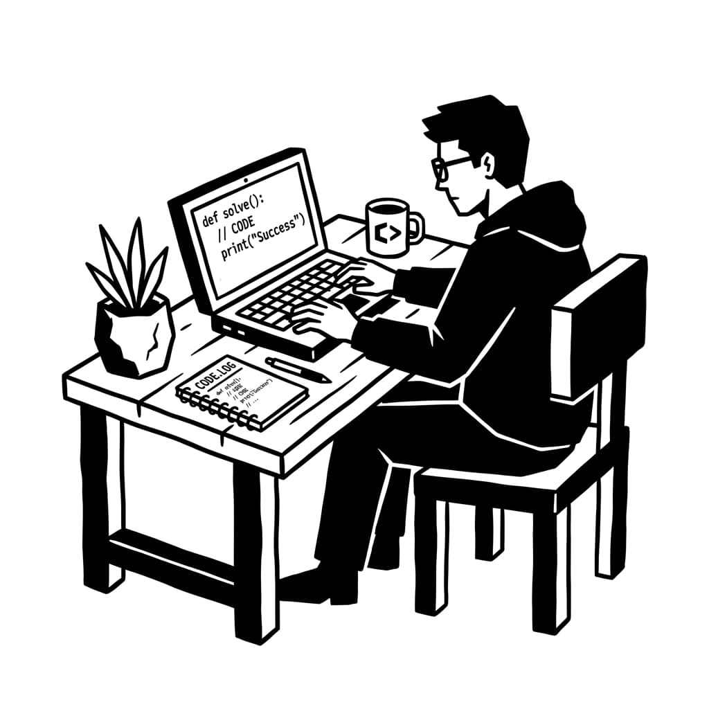 Student Coding Illustration